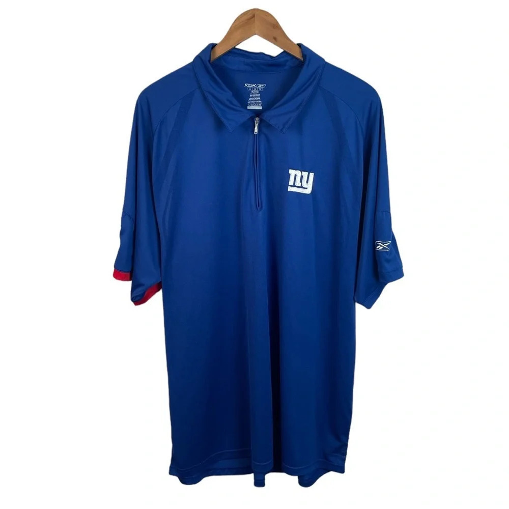 PO662 Mens Reebok RBK New York Giants NFL Football Performance Polo Shirt XL